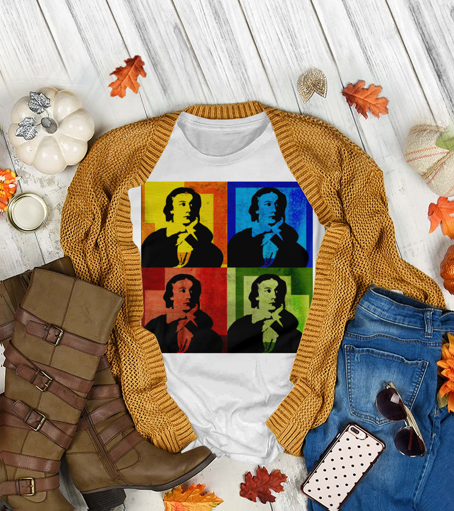 JOHN KEATS FOUR PANEL POP ART COLLAGE T-Shirt
