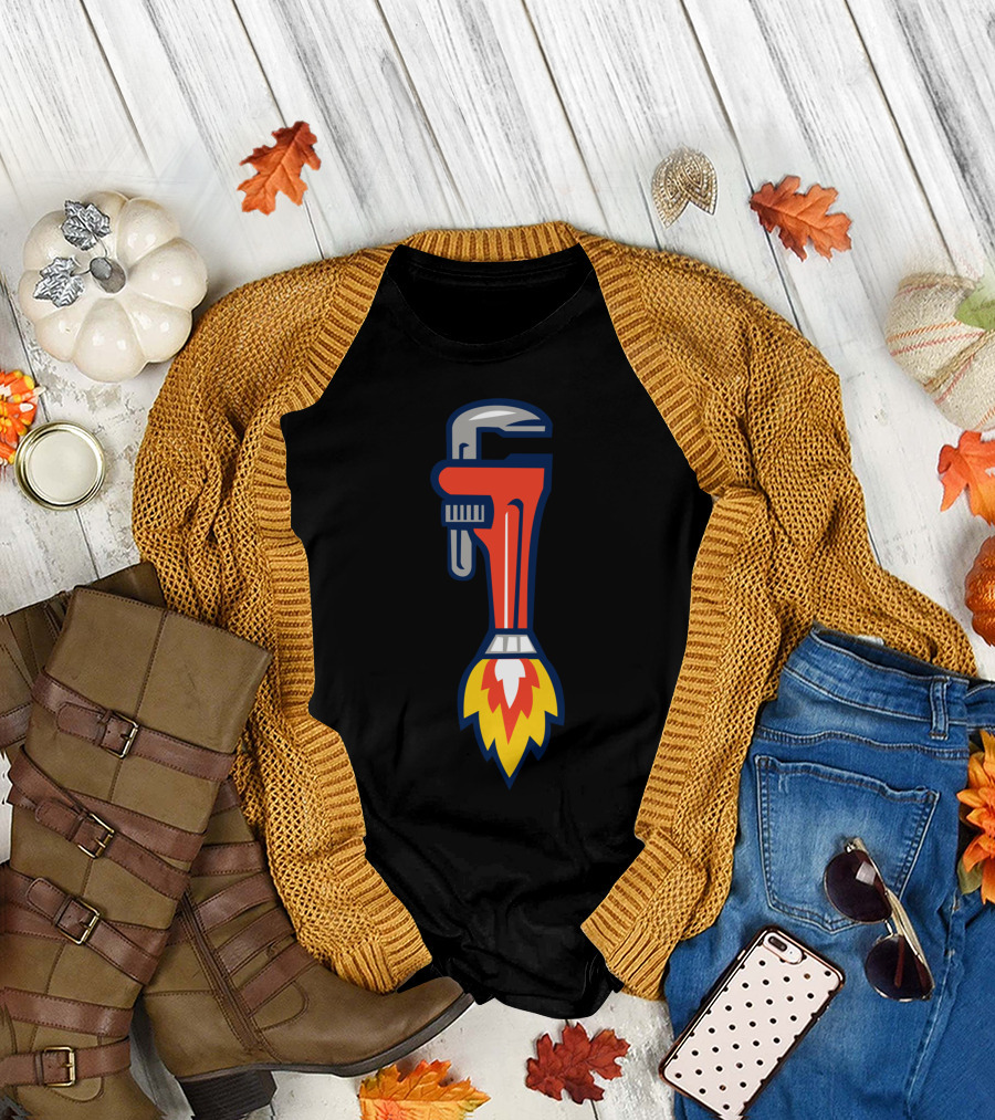 Pipe Wrench Rocket Booster Side Ret Fusion T-Shirt