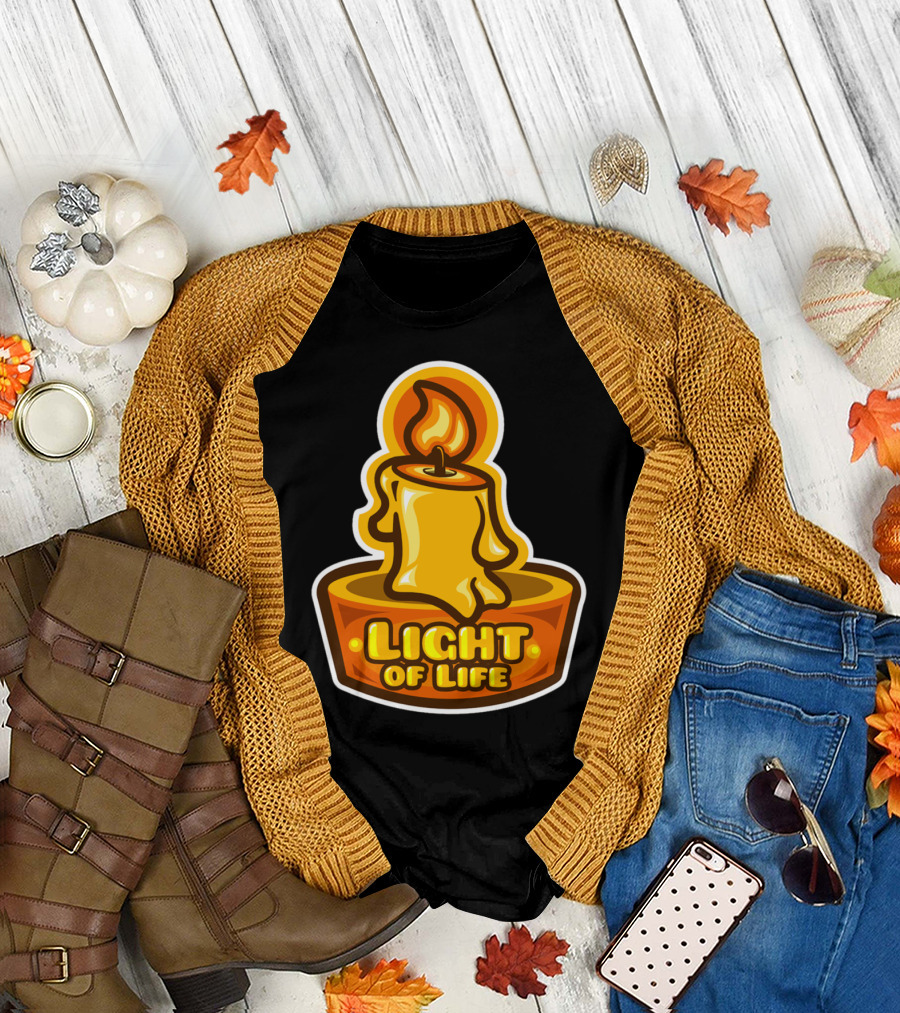 Light of Life Candle Flame T-Shirt