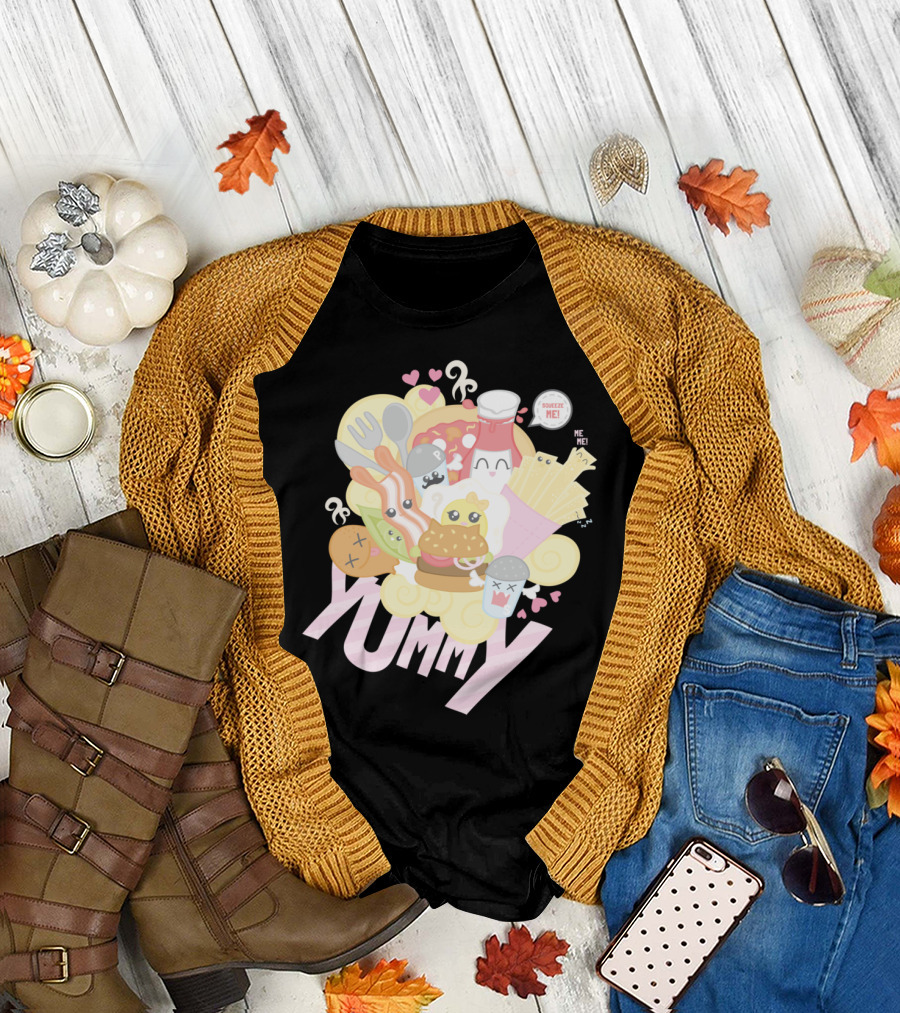 Yummy Kawaii Food Squeeze Me Cute Characters T-Shirt