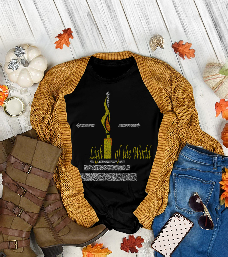 Light Of The World Spiritual Candle Flame T-Shirt
