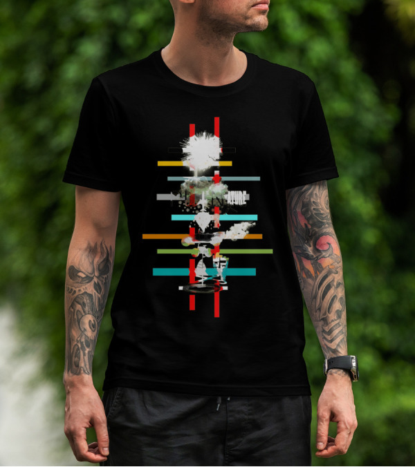 Plane Of Nature Abstract Stripes Explosion T-Shirt