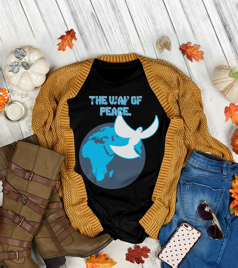THE WAY OF PEACE Dove Over Earth T-Shirt