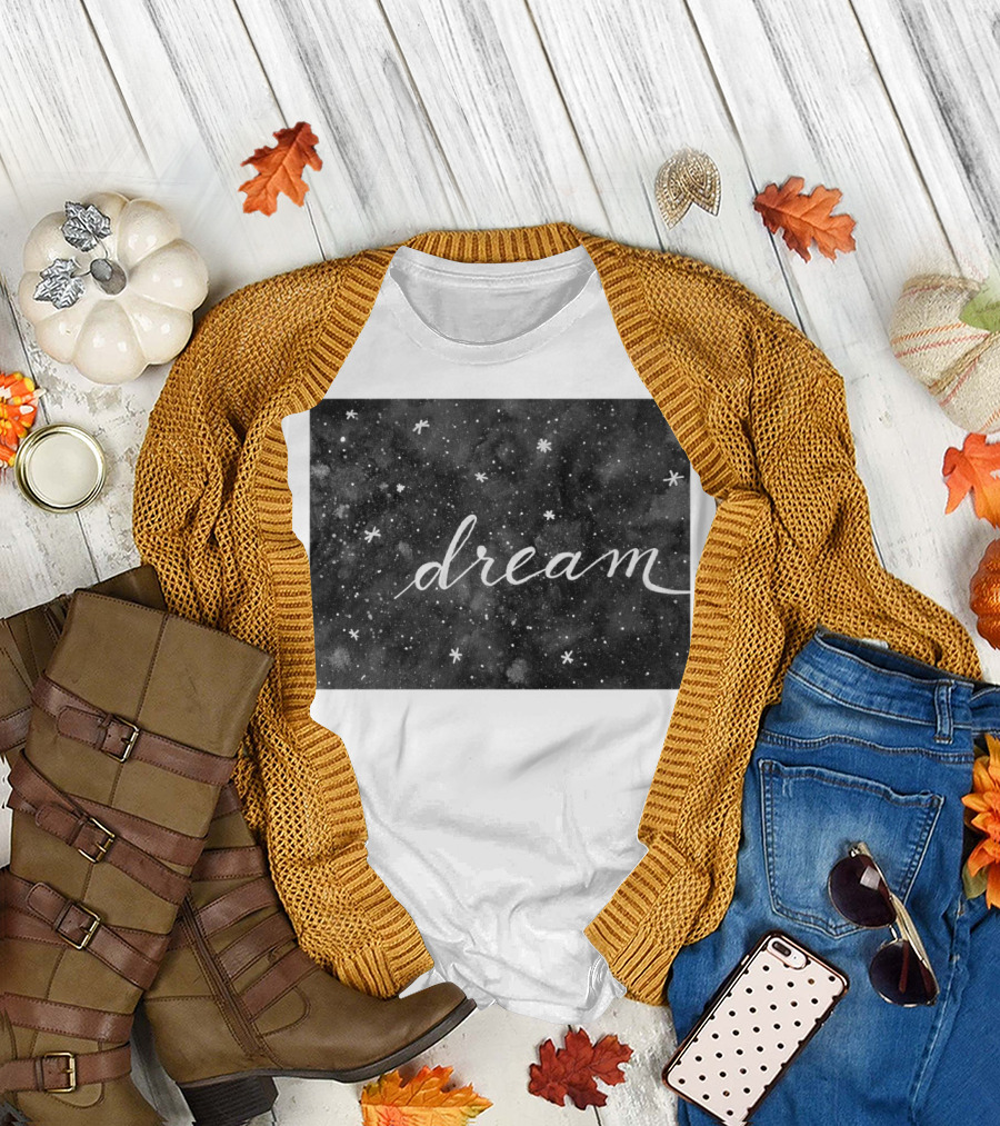 Dream Watercolor Galaxy Stars Night Sky T-Shirt