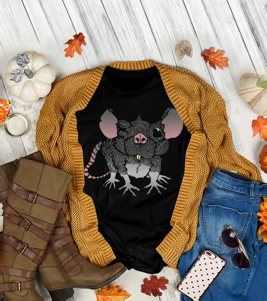 One Eyed Rat Vintage Cartoon Style Character T-Shirt