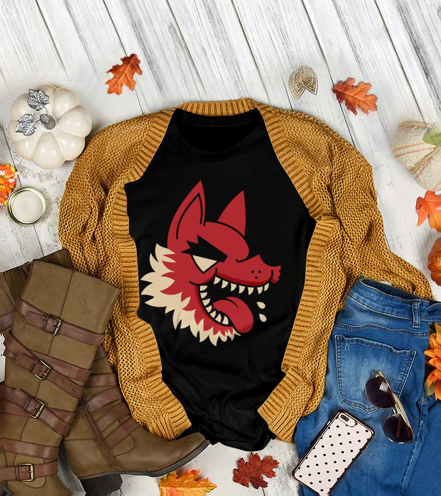 I'm Hungry Like a Fierce Red Wolf with Drooling Tongue and Sharp Teeth T-Shirt
