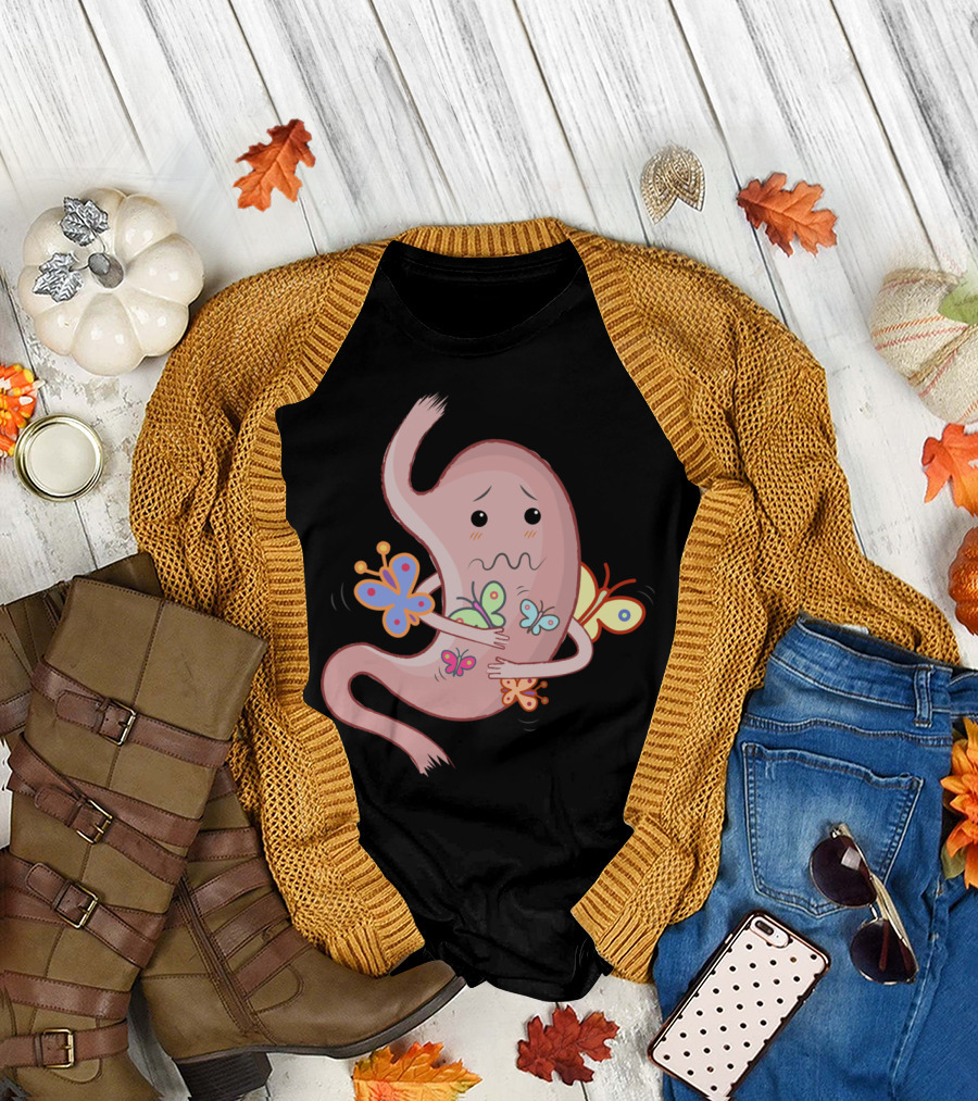 Butterflies in Stomach Feeling Love and Anxiety T-Shirt