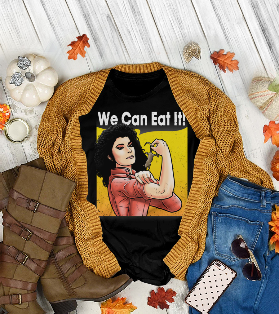 We Can Eat It Woman With Mouse Flexing Iconic Pose T-Shirt