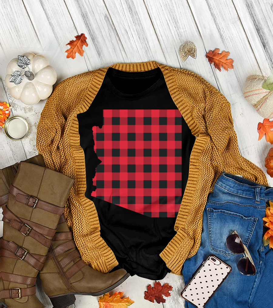 Arizona State Red Black Checkered T-Shirt