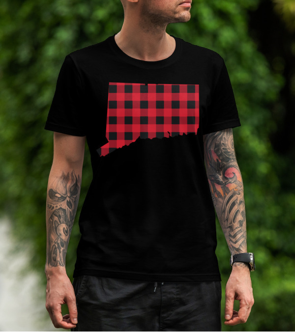 Connecticut Red And Black Buffalo Plaid T-Shirt