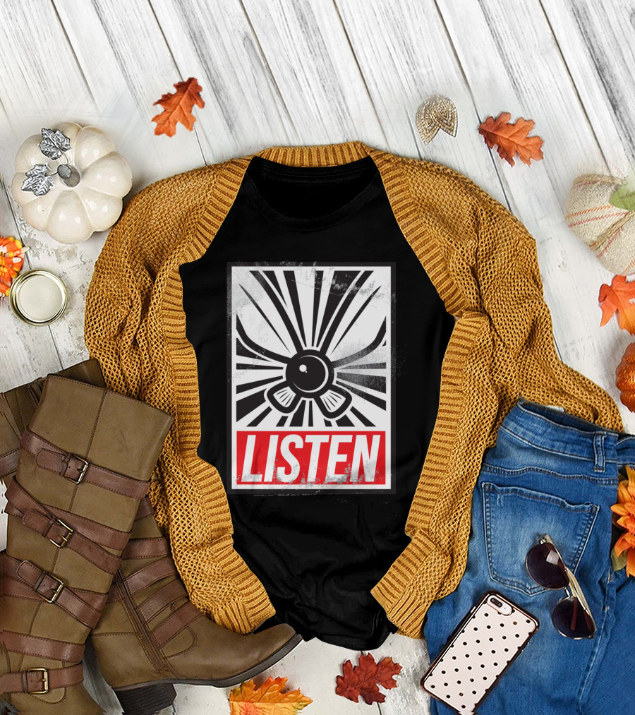 Obey Giant Listen Speaker Sunburst T-Shirt