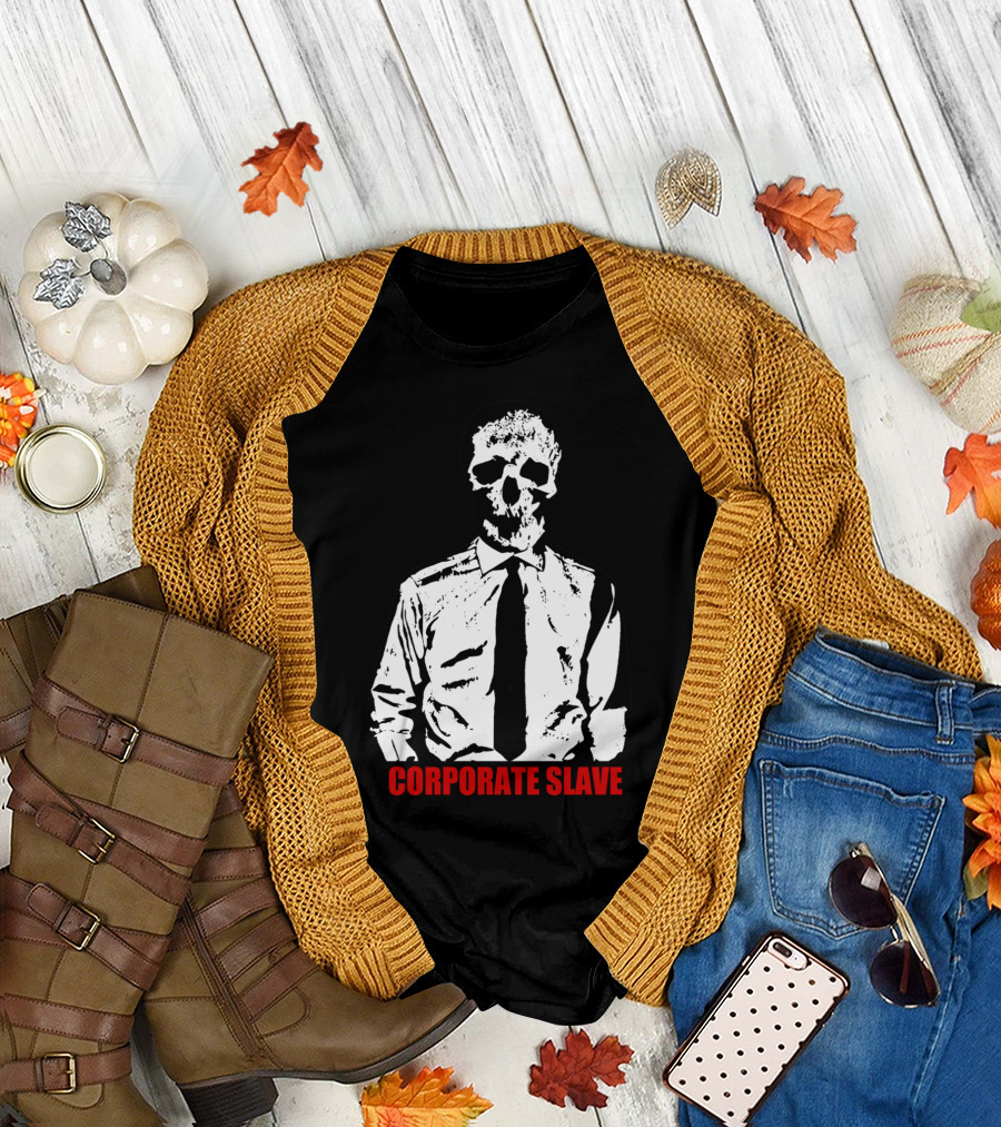 Corporate Slave Skull Businessman T-Shirt