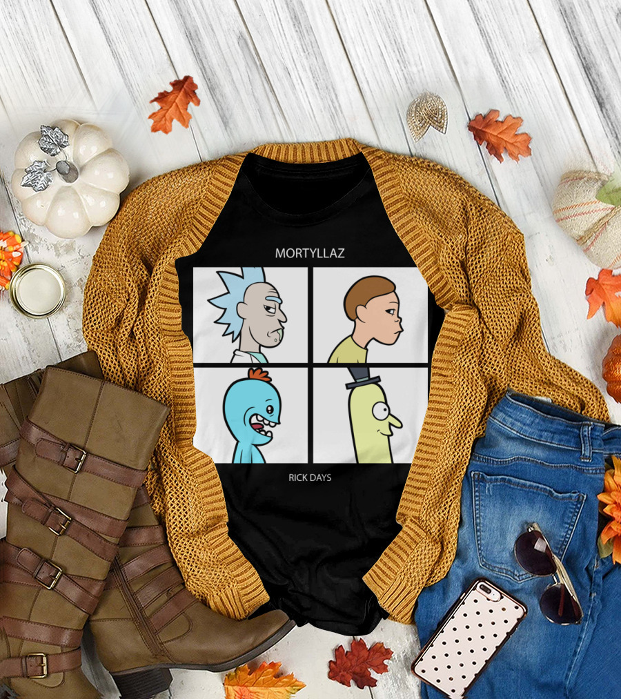 MORTYLLAZ RICK DAYS GORILLAZ PARODY CHARACTERS T-Shirt