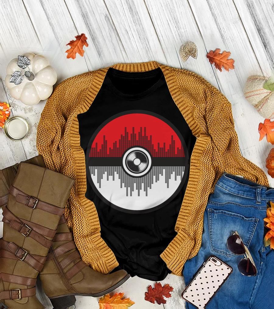 Poké Ball Sound Wave Fusion T-Shirt
