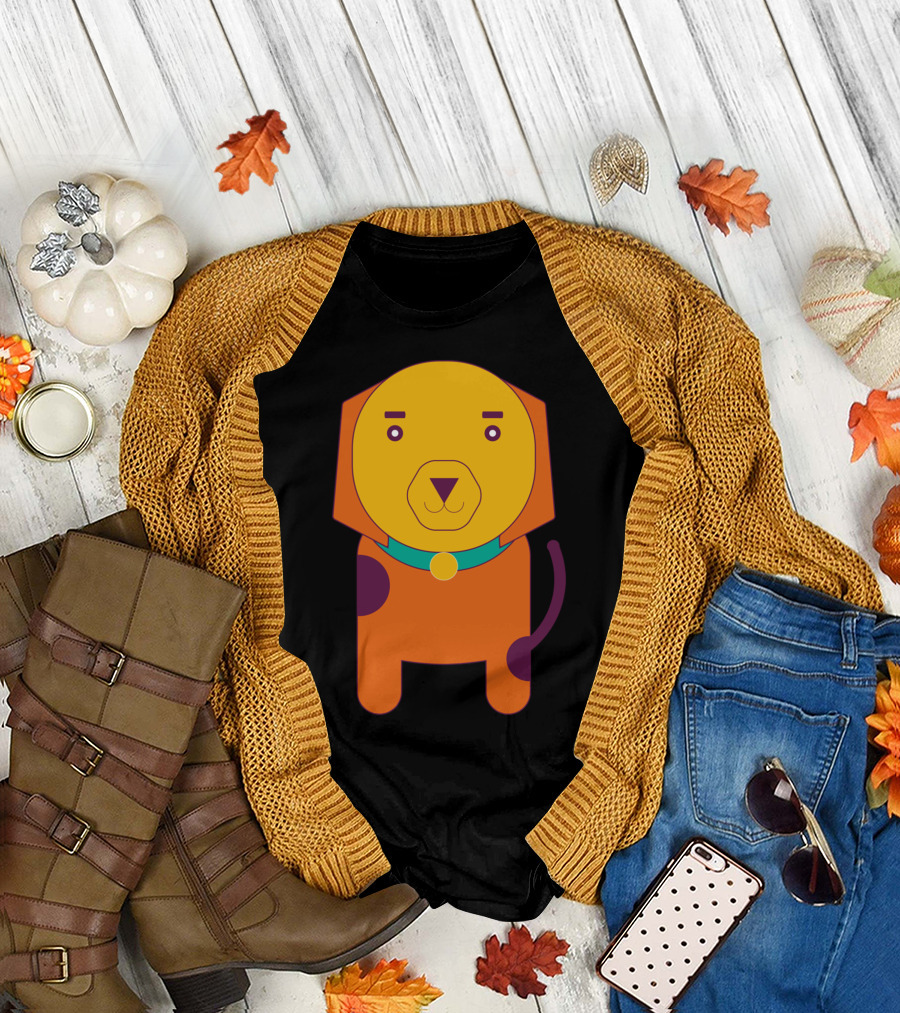 Little Geometric Dog T-Shirt