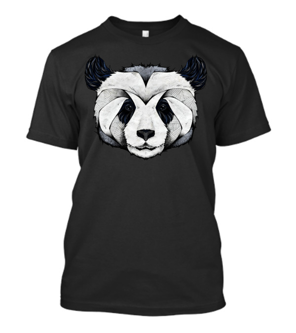 Little Panda Geometric Face T-Shirt