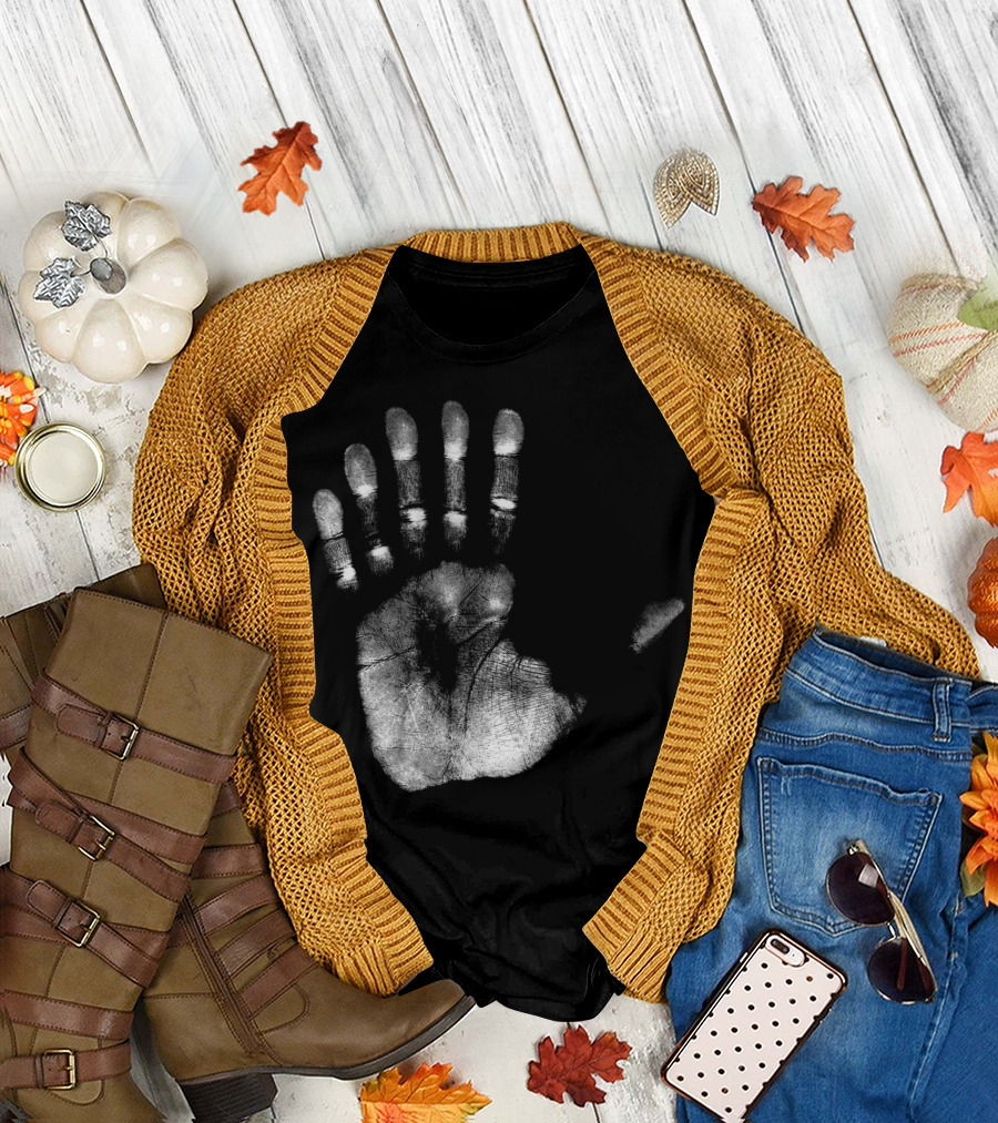 Creepy Touch Ghostly Handprint T-Shirt