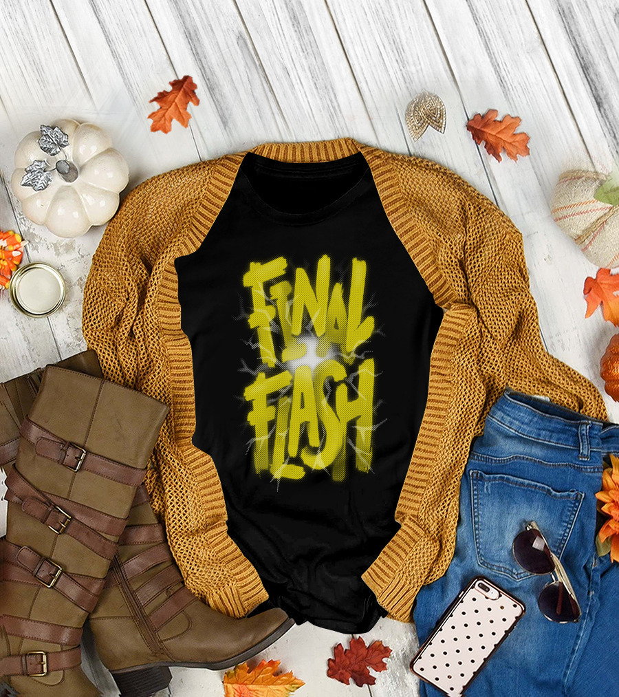 Final Flash Yellow Burst Comic T-Shirt