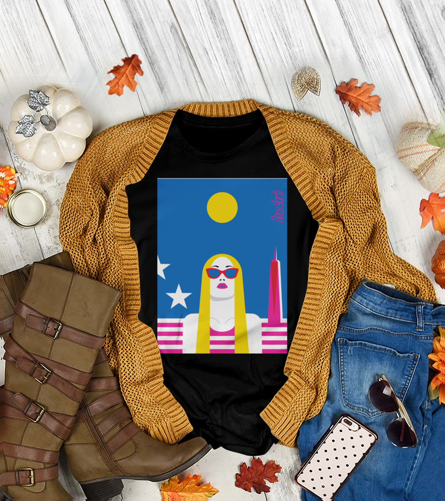 New York Stylish Journey Vibrant Pop Art Cityscape T-Shirt