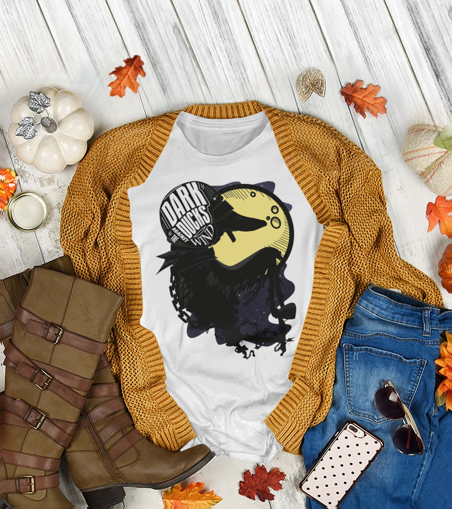Dark Ducks Rider Moonlit Scene T-Shirt