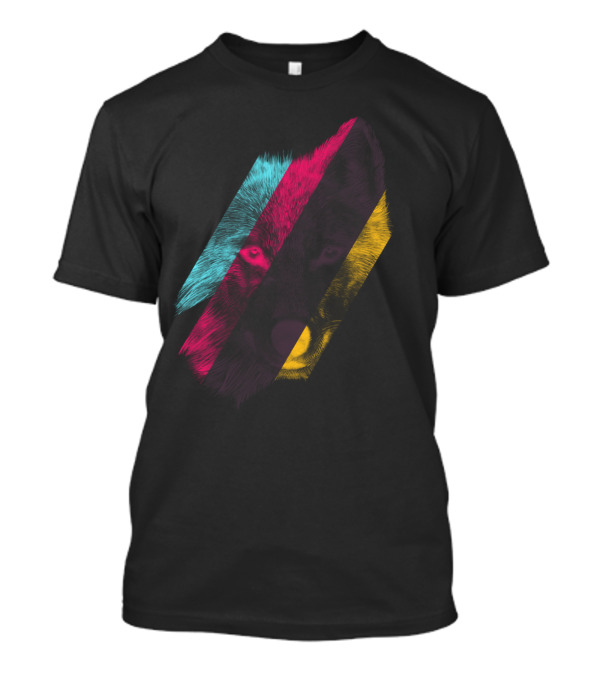 Wild Vibrant Wolf Stripes T-Shirt