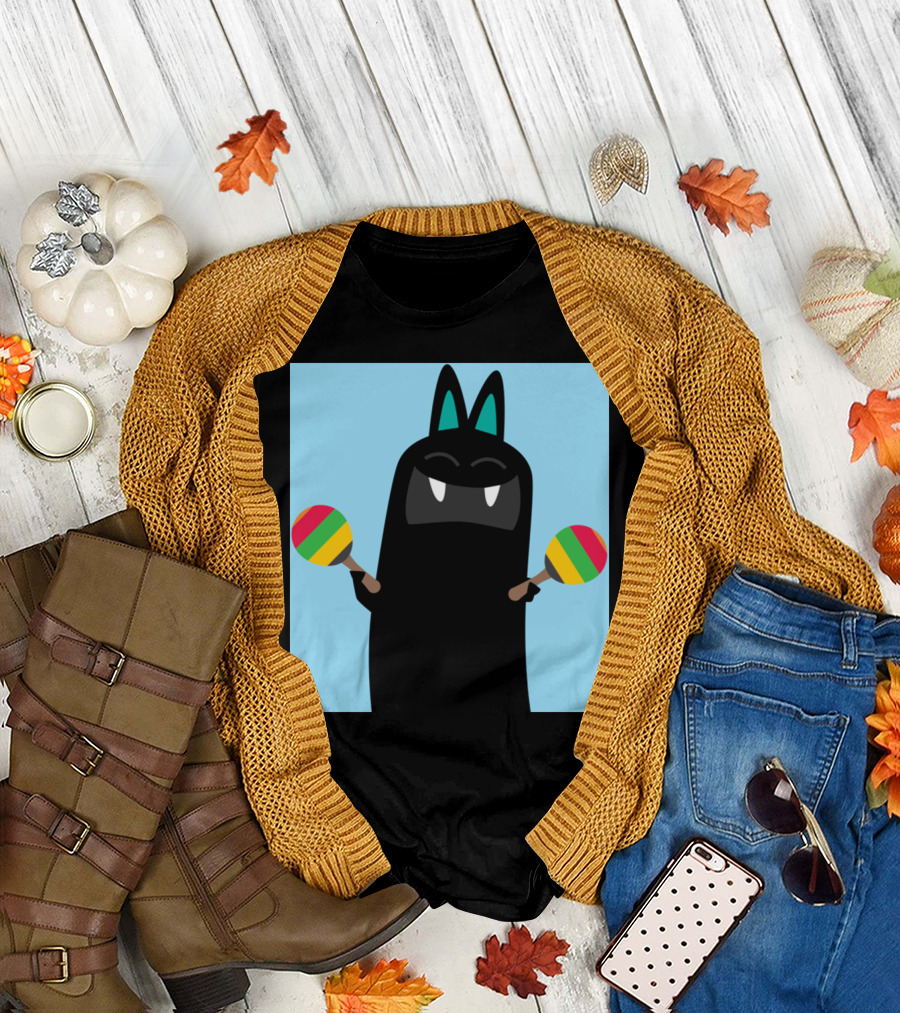 Shake It Maracas Monster with Black Bunny Ears T-Shirt