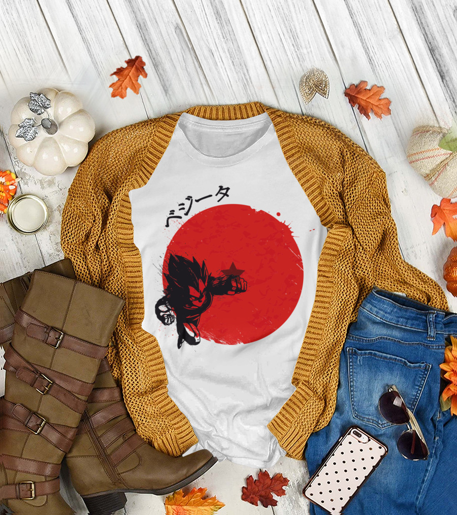 Red Sun Vegeta Saiyan Warrior T-Shirt