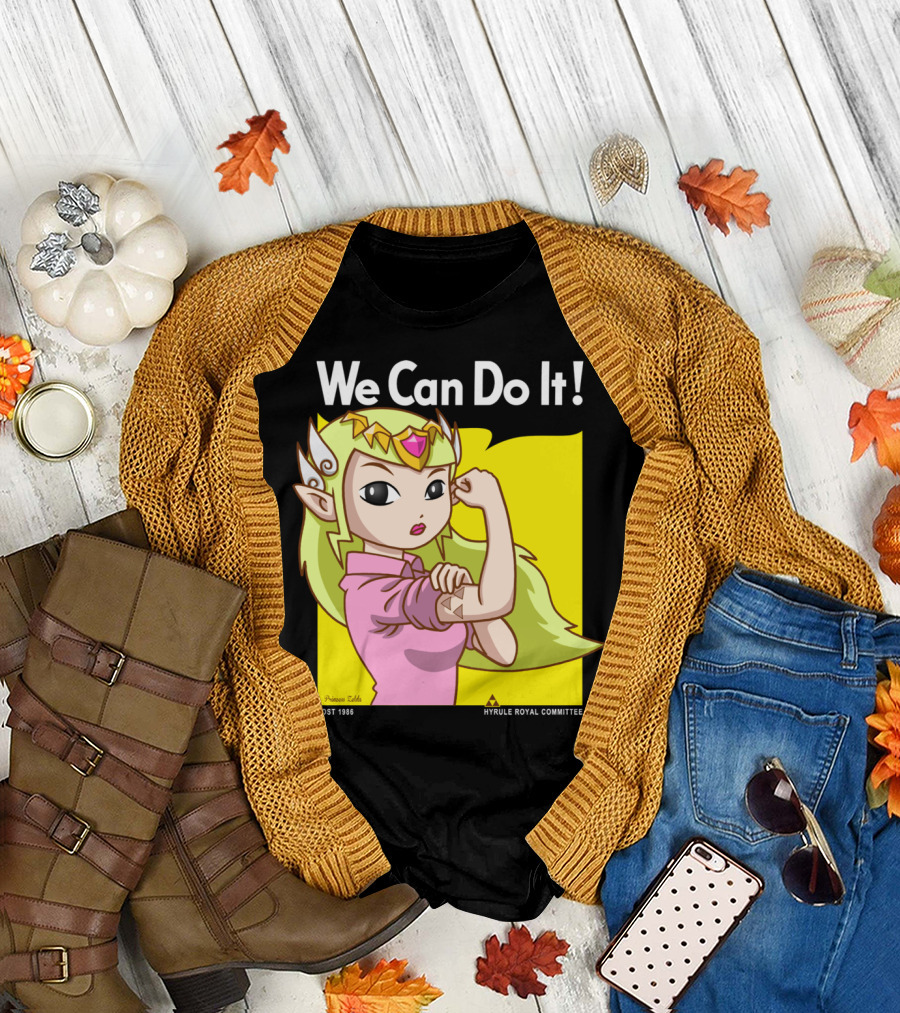 We Can Do It Princess Zelda Hyrule Royal Committee Post 1986 T-Shirt