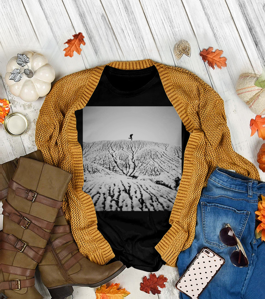 Winter Explorer on Snow-Covered Terrain T-Shirt