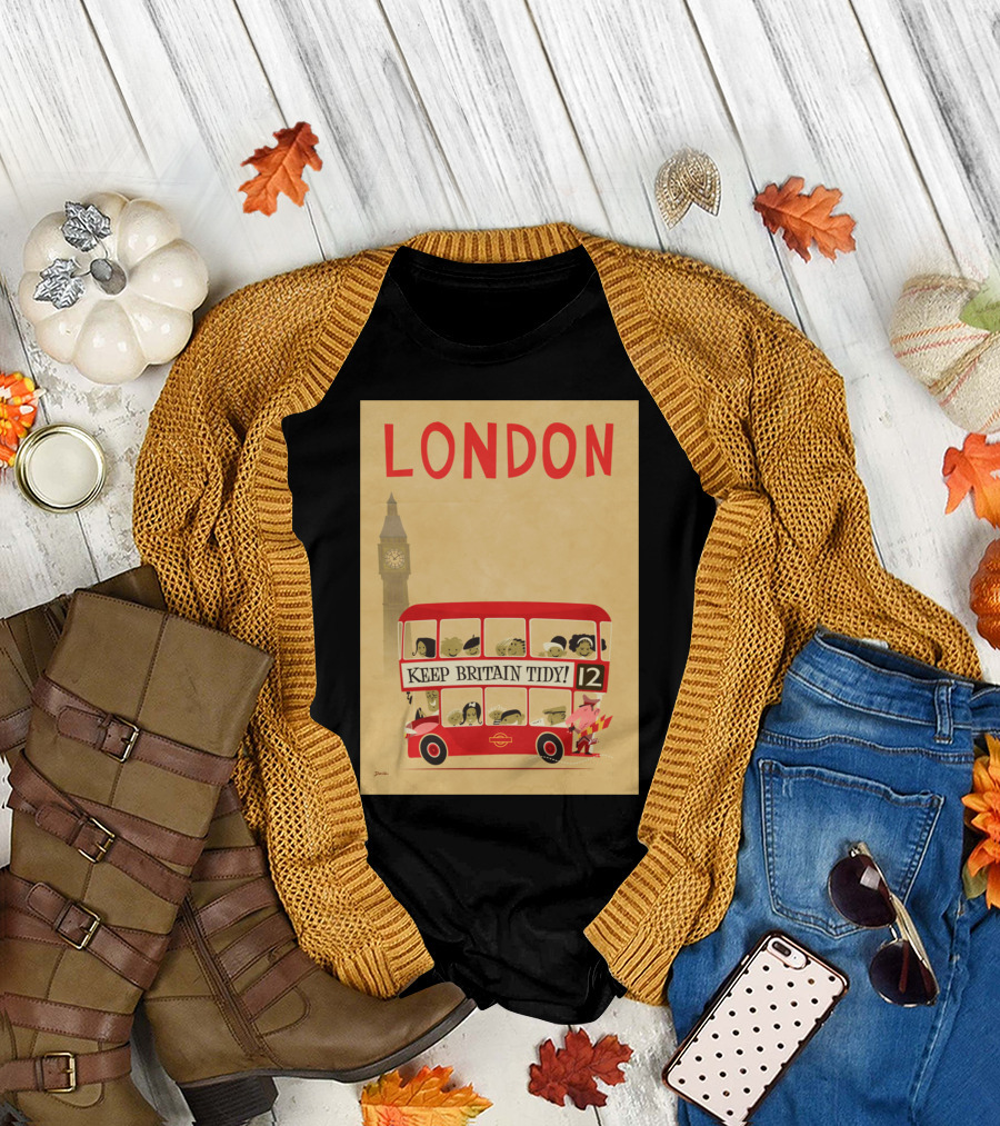 London Keep Britain Tidy Bus 12 Big Ben T-Shirt