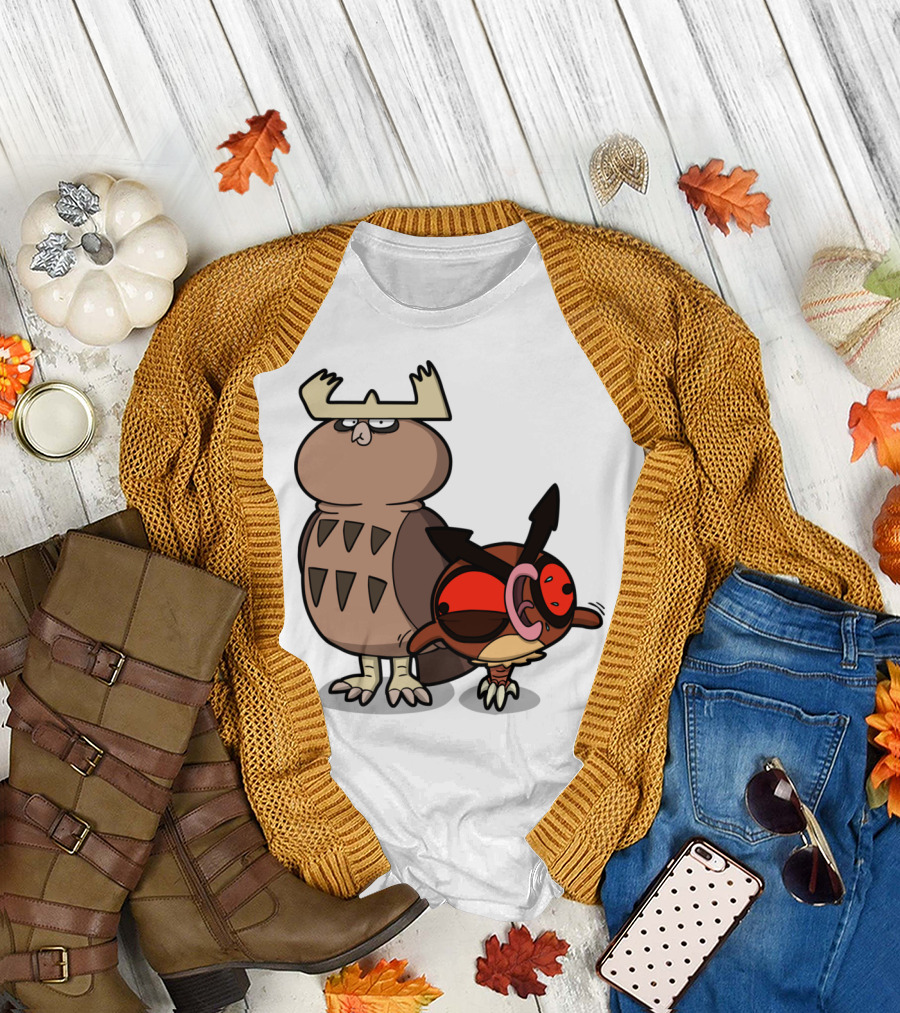 Owl Mess You Up Hoothoot and Angry Pokémon Fusion T-Shirt
