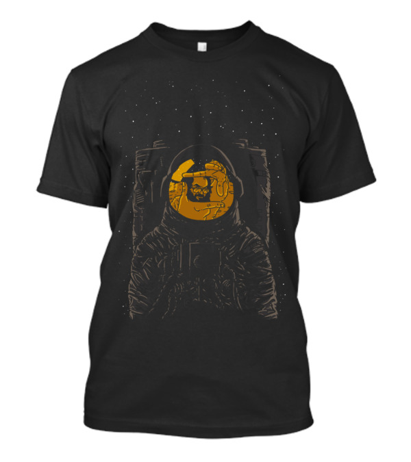 Astronaut With Inner Cat Reflection On Dark Side Of The Moon T-Shirt