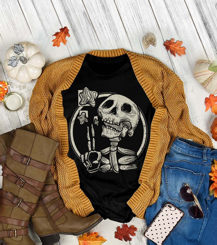 Swear And No Tears Skeleton Smoking Sticks T-Shirt