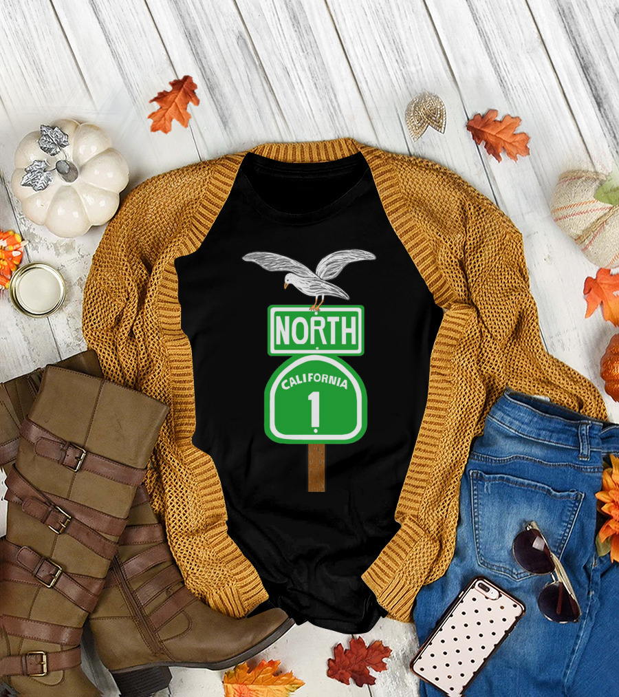 California 1 Pacific Coast Highway North T-Shirt