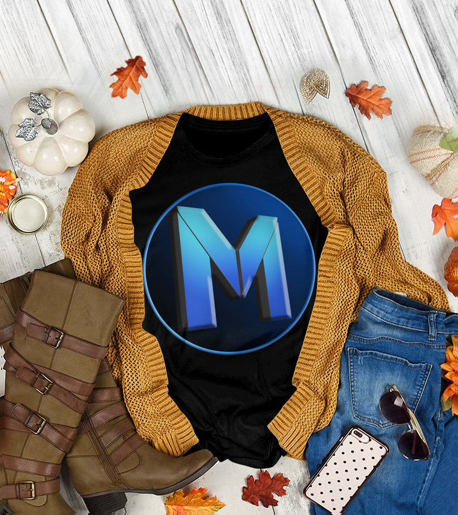 MRHGaming1 Blue M Logo Merchandise T-Shirt