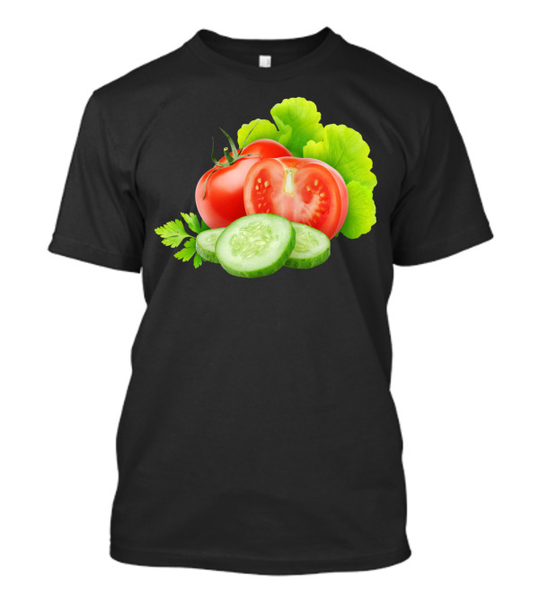 Tomatoes And Cucumbers Slice Garden Fresh T-Shirt