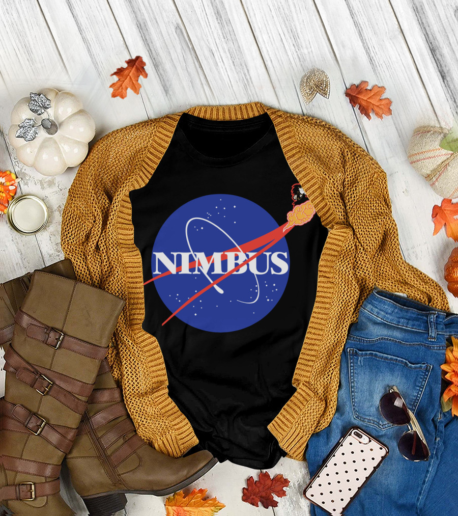 Nimbus Space Logo Parody with Flying Character T-Shirt