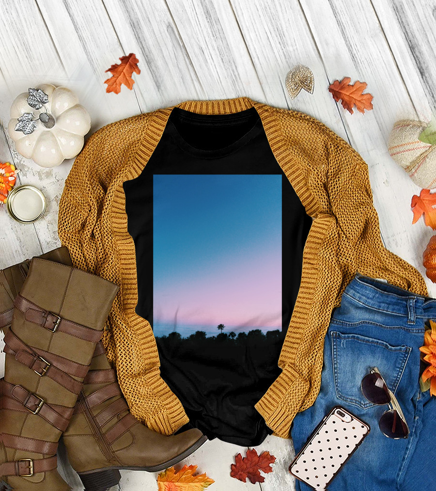 Palm Sunset Skyline T-Shirt