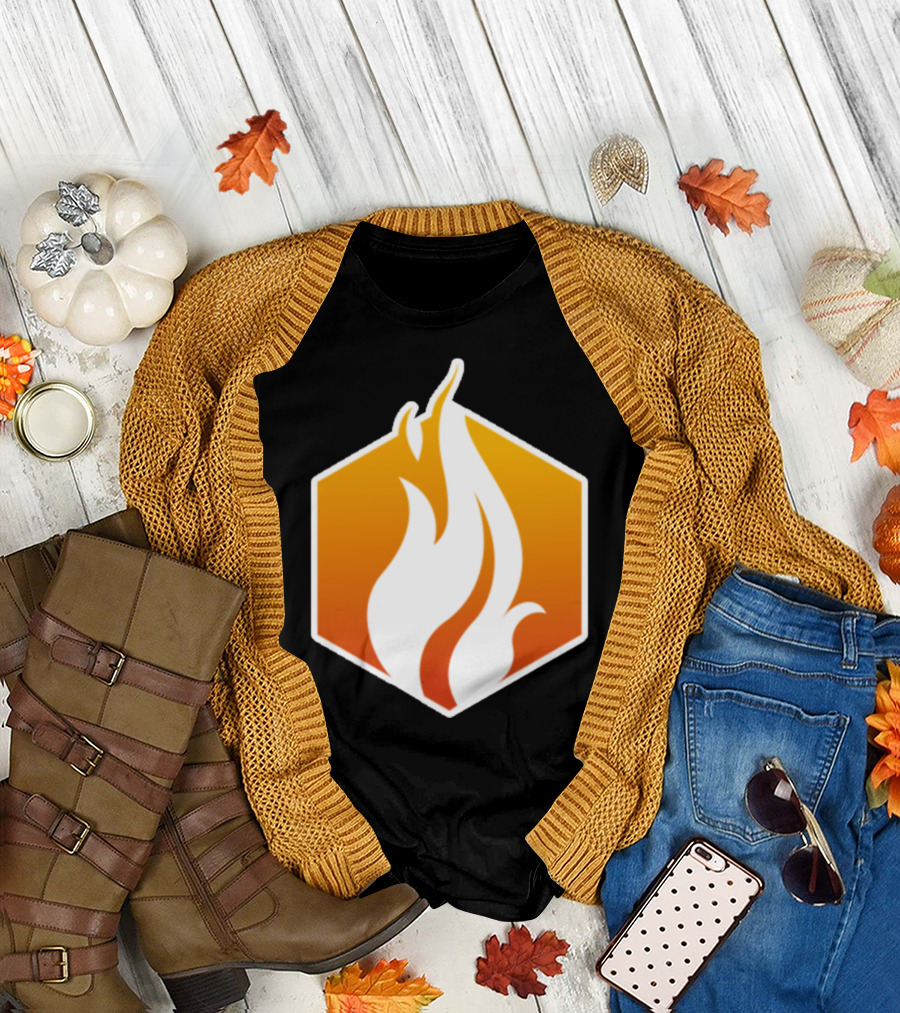 FireNation Hexagonal Flame Emblem Sticker T-Shirt