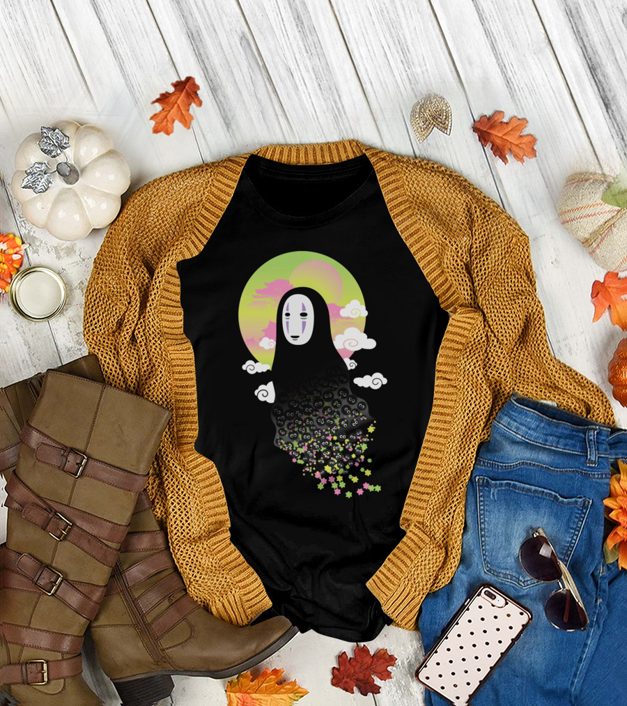 No Face with Soot Sprites and Pastel Sky T-Shirt
