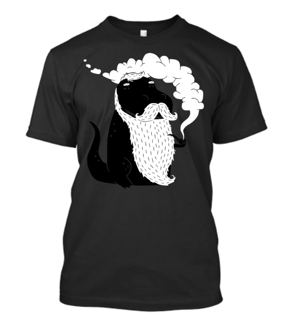 T Rex Smoking Pipe With Beard And Mustache T-Shirt