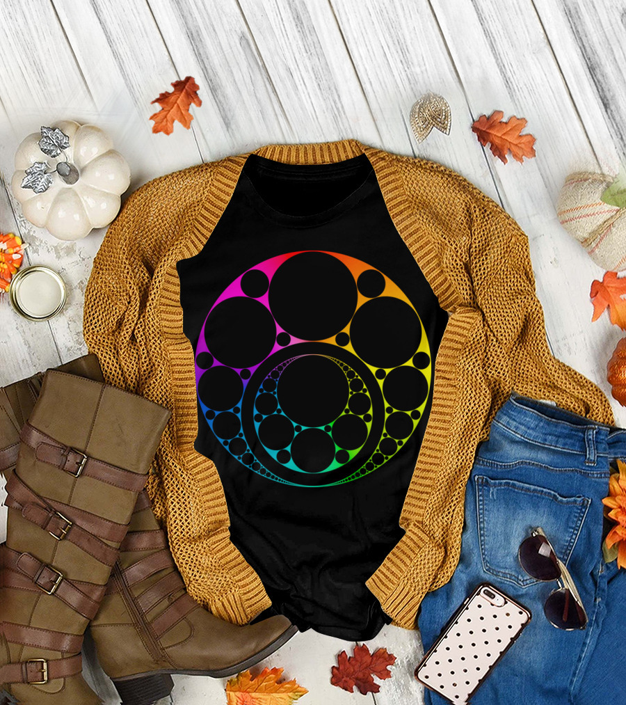 Inner Circle Full Spectrum Colorful Geometric Circles T-Shirt