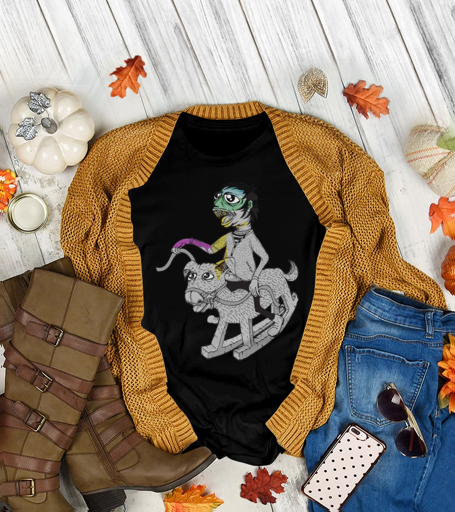 Mummy Toy Rocking Horse Rider with Zombie Colors T-Shirt