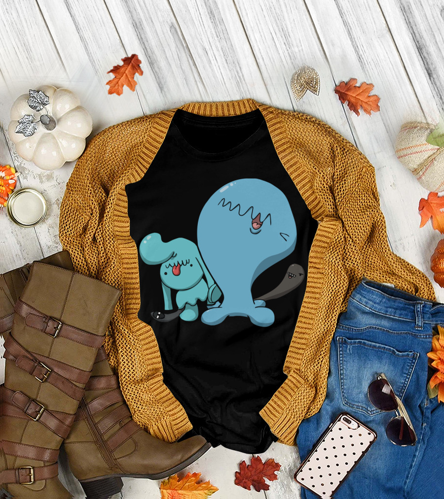 Wobbuffet and Wynaut Pokémon Fan Art WOOOOOBBA T-Shirt