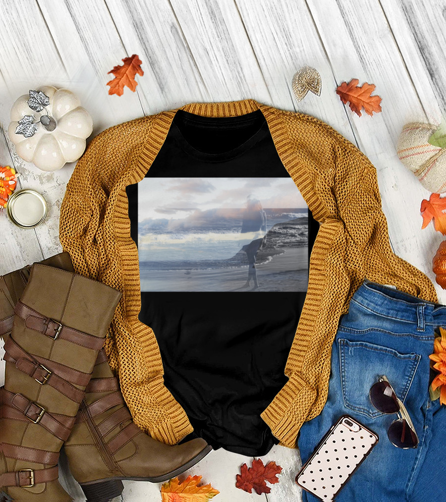 Into The Wave Ocean Reflection Cloudy Day T-Shirt