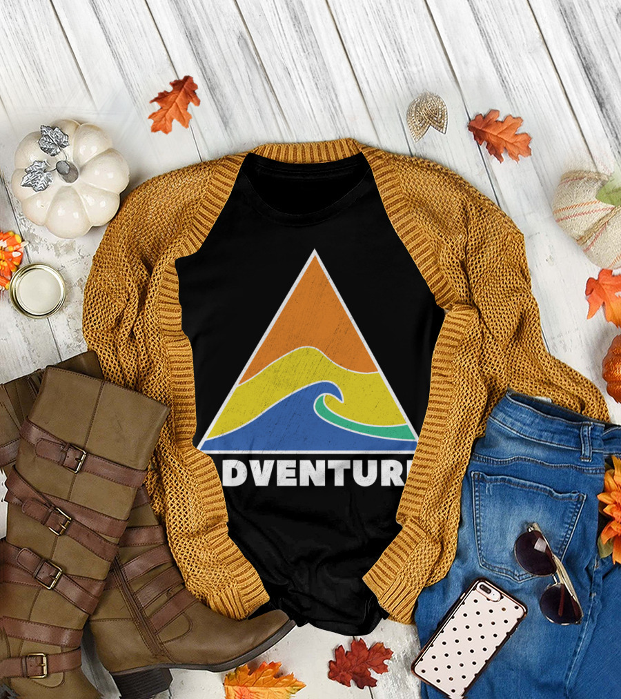 Adventure Retro Surf Wave T-Shirt