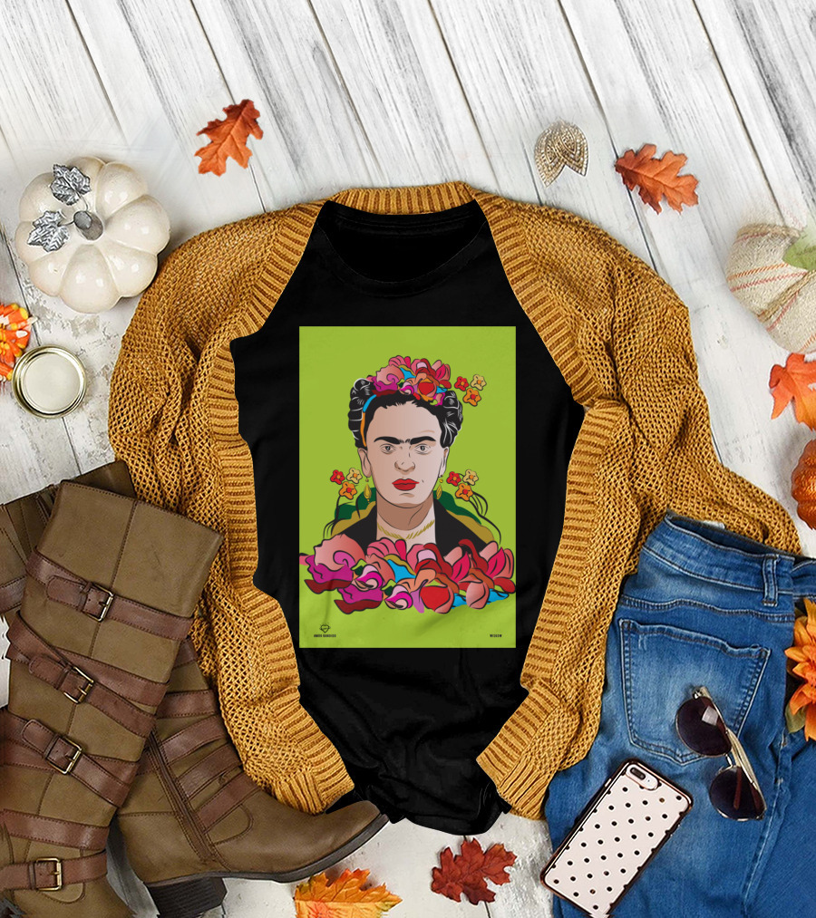 Frida Kahlo Love Coffee Mike Edgar Wicori T-Shirt