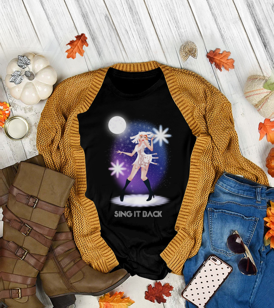 Sing It Back Disco Diva Under Neon Stars T-Shirt