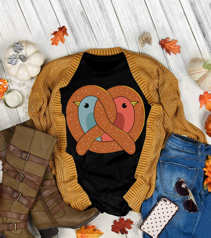 Love In Pretzel Birds T-Shirt