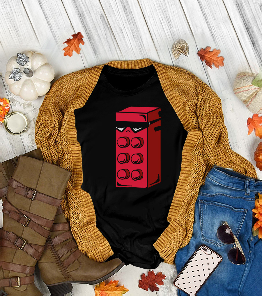 Six Pack Flexing Brick with Sunglasses T-Shirt